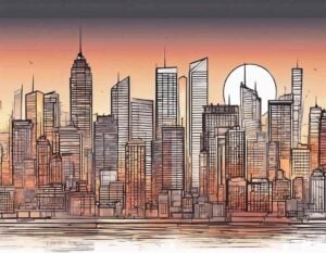 modern metropolis backdrops for high school portraits